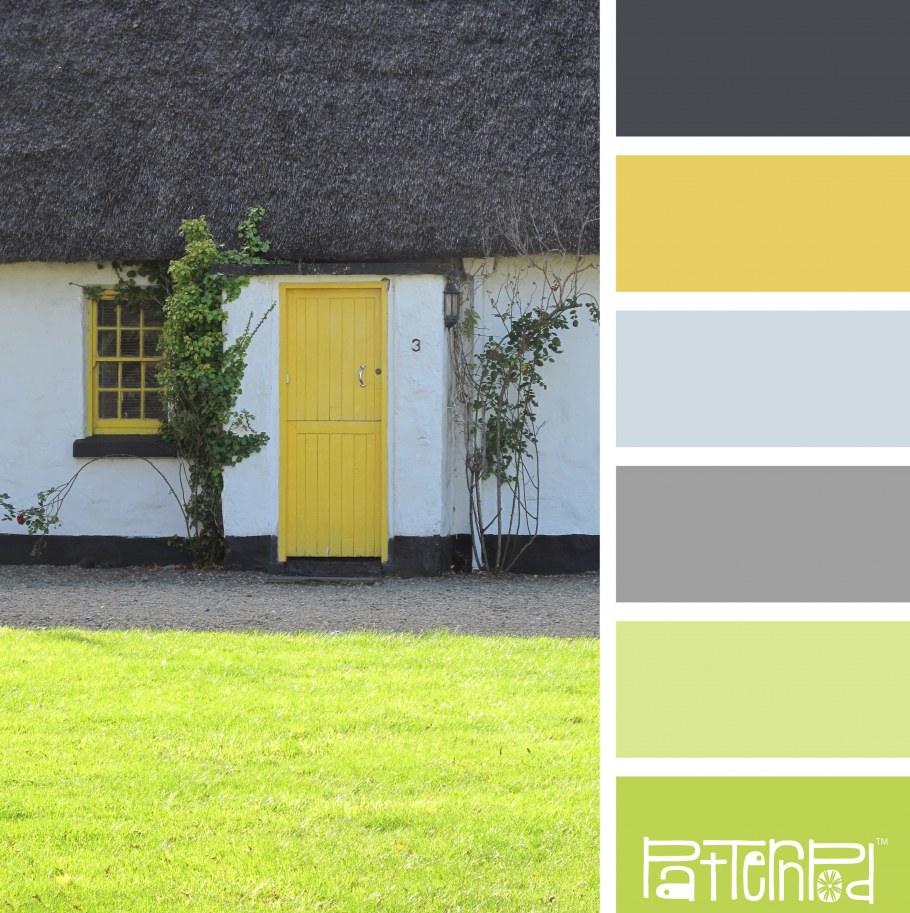 Сочетание желтого и серого палитра