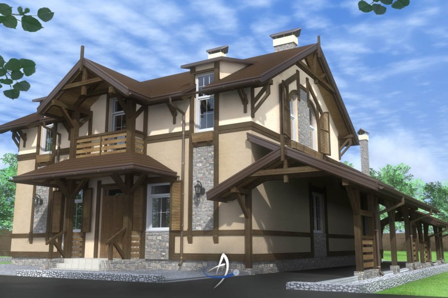 Стиль фахверк Фазенда