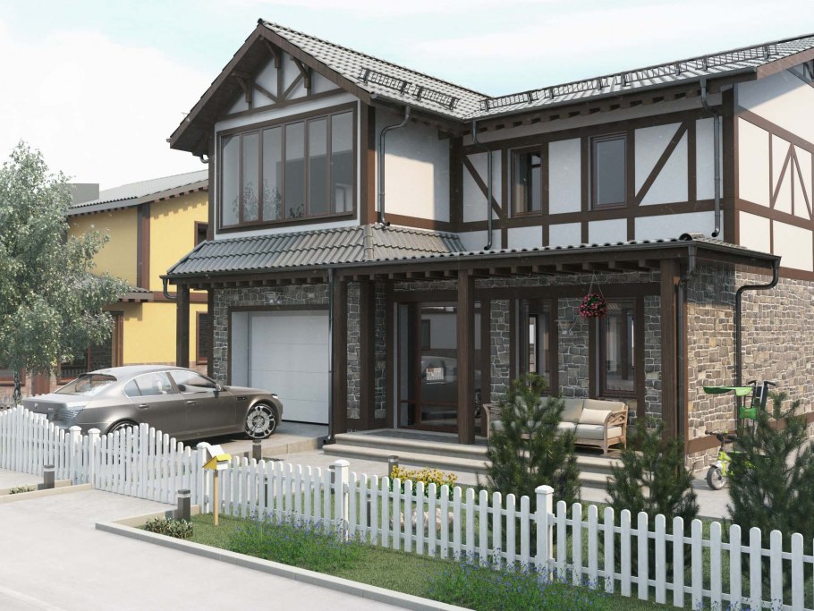 Стиль Шале фасад