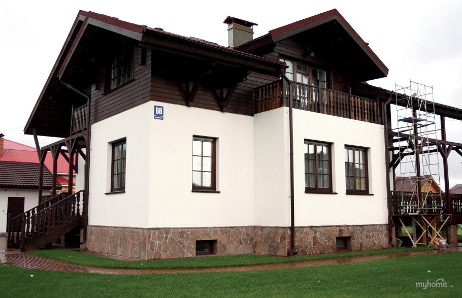 Комбинированный дом внешняя отделка