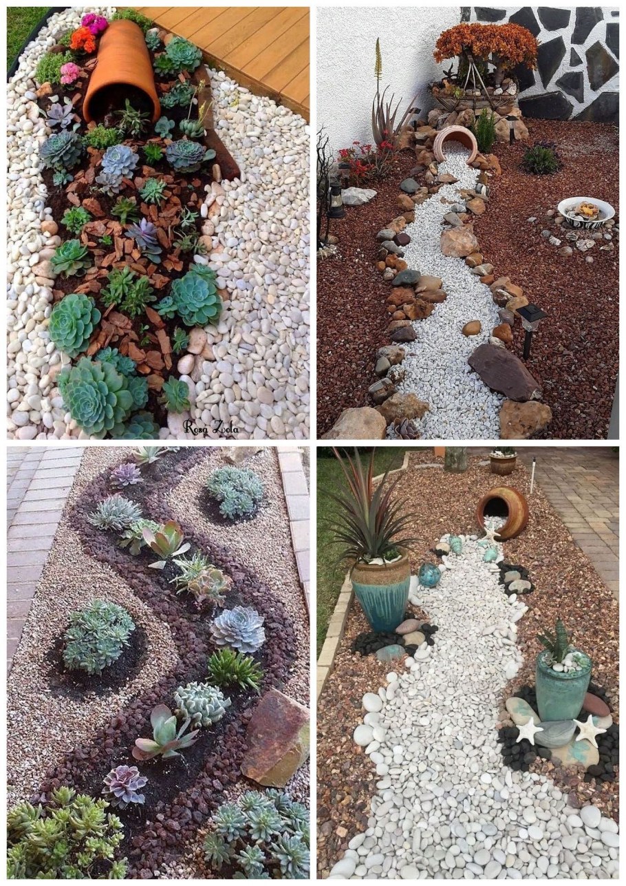 Сухой ручей - стильное украшение сада