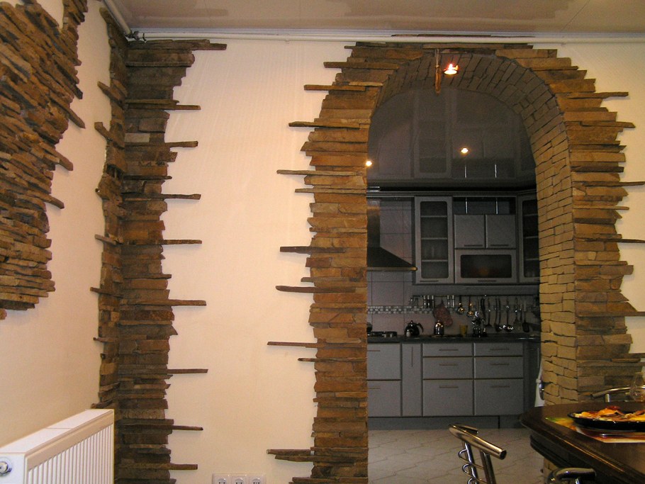 Кирпичиком обделать арку