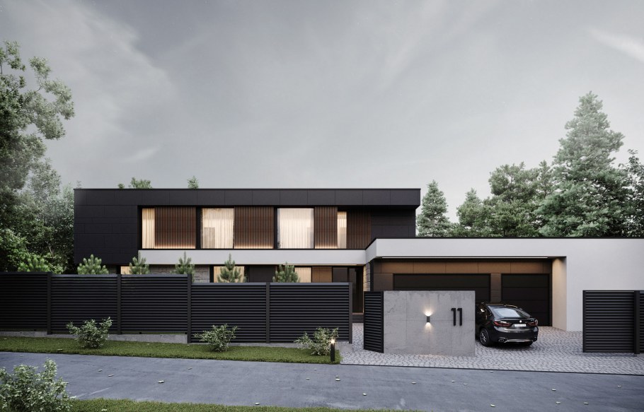 Одноэтажный дом в стиле Минимализм