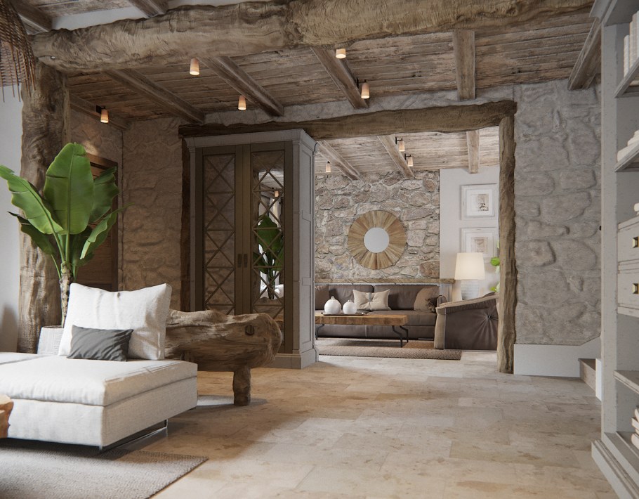 Дома в медитеранском стиле на рустик