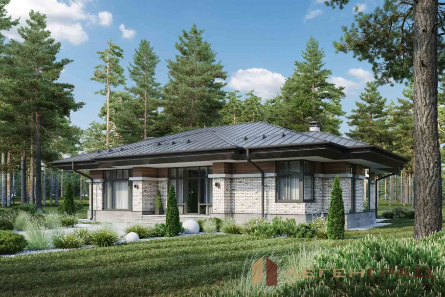 Одноэтажный дом Райта