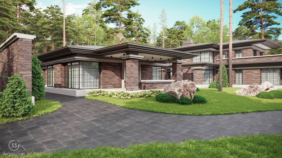 Дом в стиле Райта от Yunakov Architecture Design