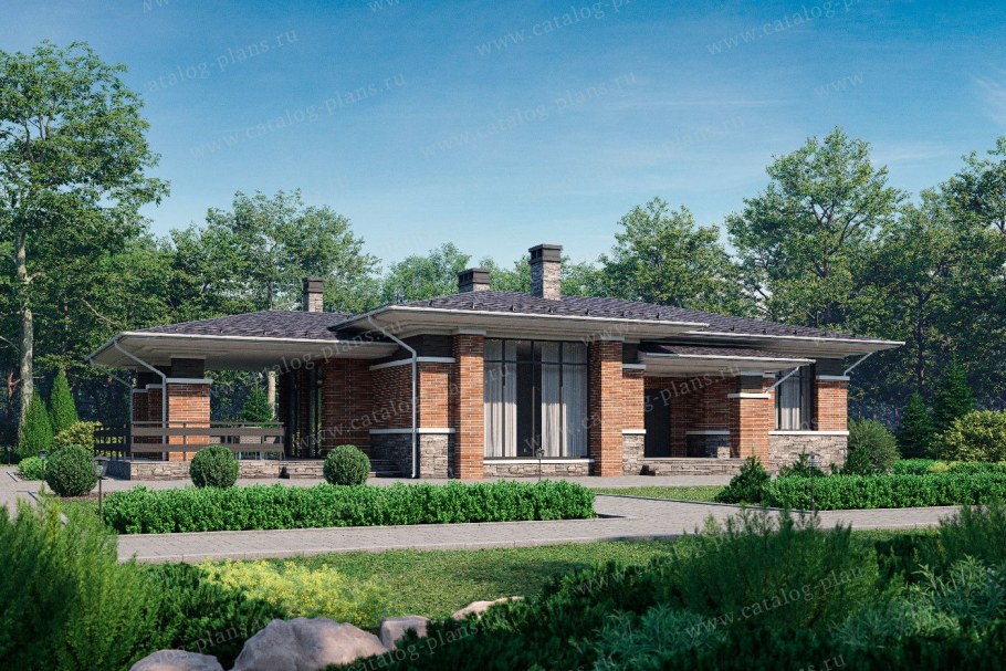 Дом 150 м2 в стиле Райта