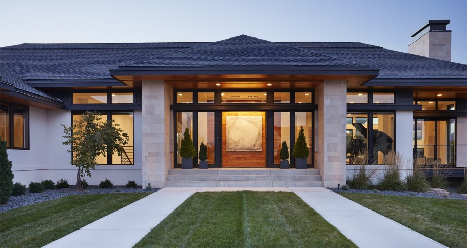 Одноэтажный дом в стиле прерий