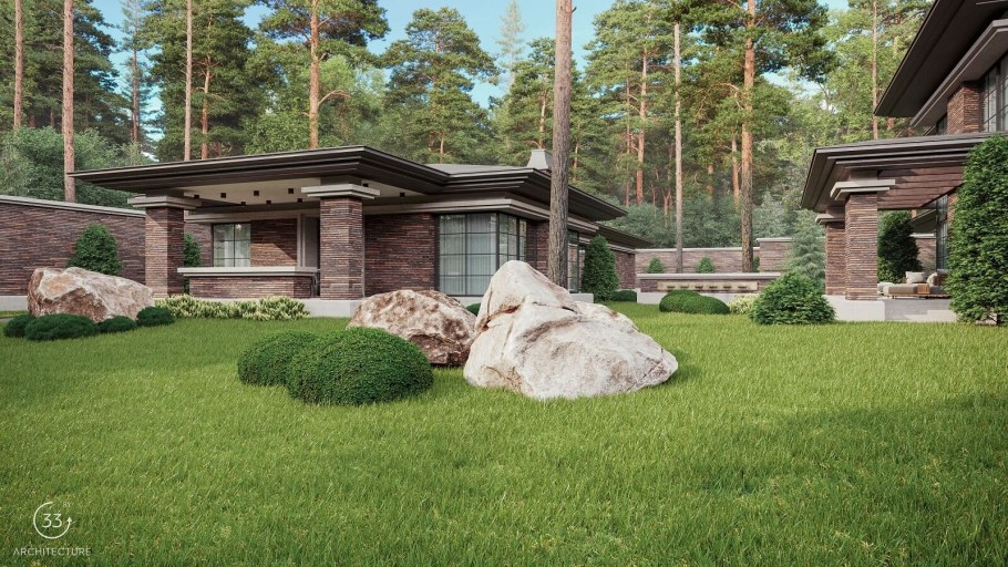 Дом в стиле Райта от Yunakov Architecture Design
