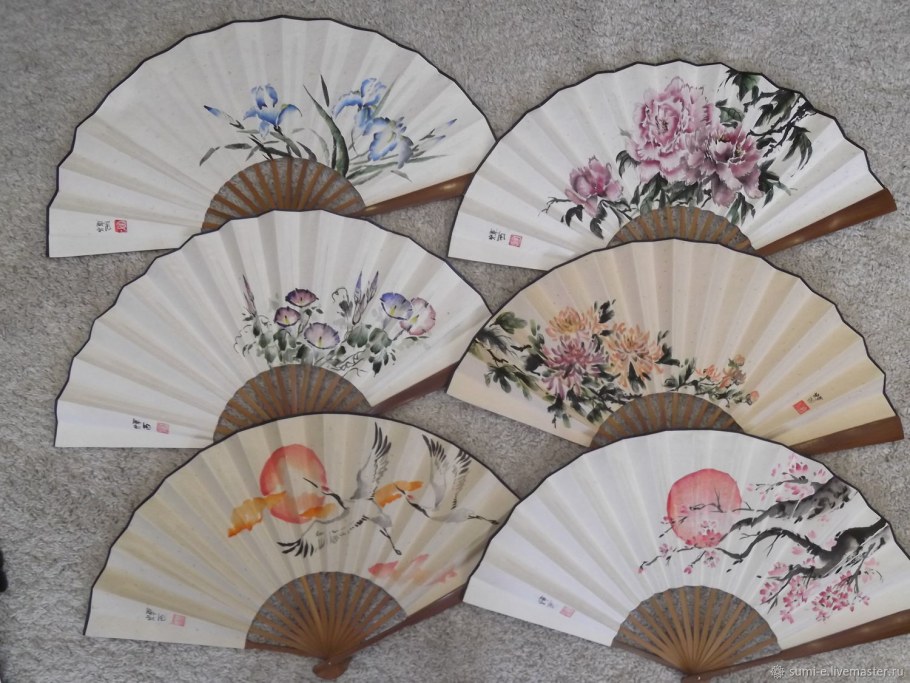 Японский веер опахало