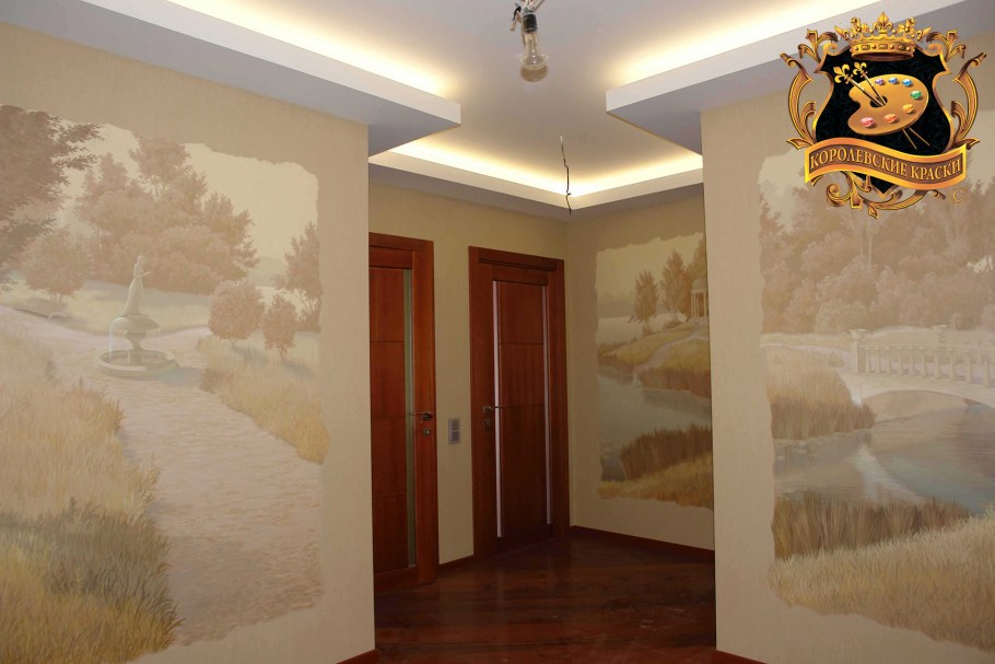 Декоративная штукатурка фреска на стену