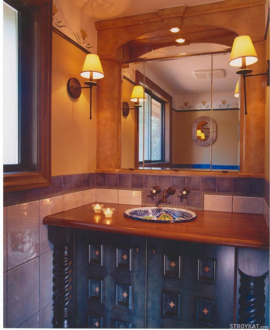 Ванная комната в мексиканском стиле