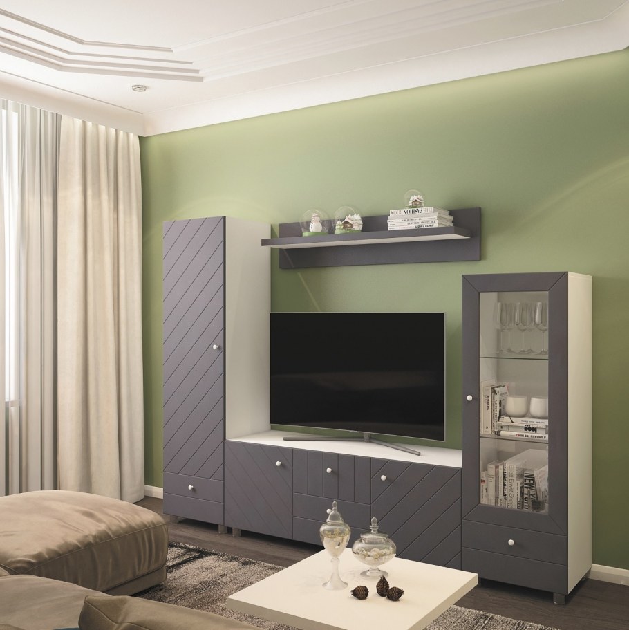 Гостиная стенка Лия графит