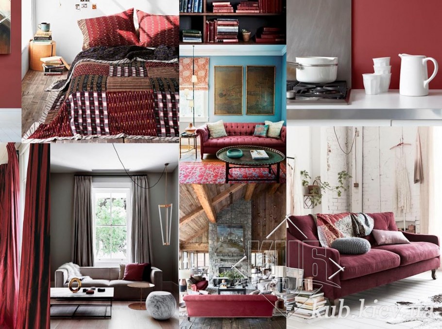 Цветные диваны в интерьере гостиной