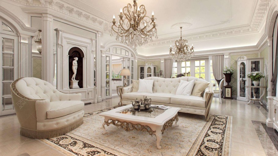 Гостиная в королевском стиле