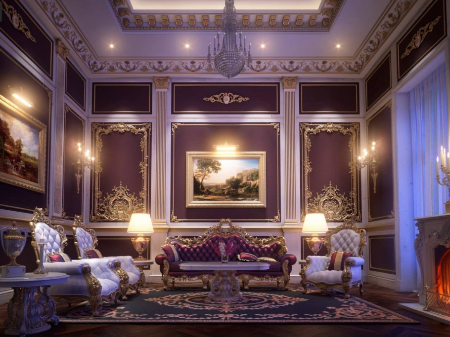 Гостиная в стиле Дворцовая классика