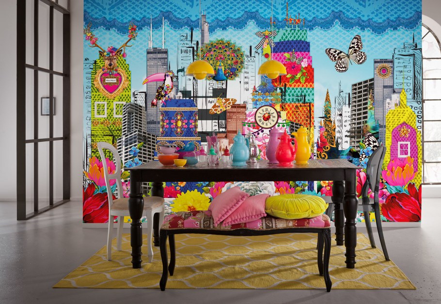 Яркие обои для стен