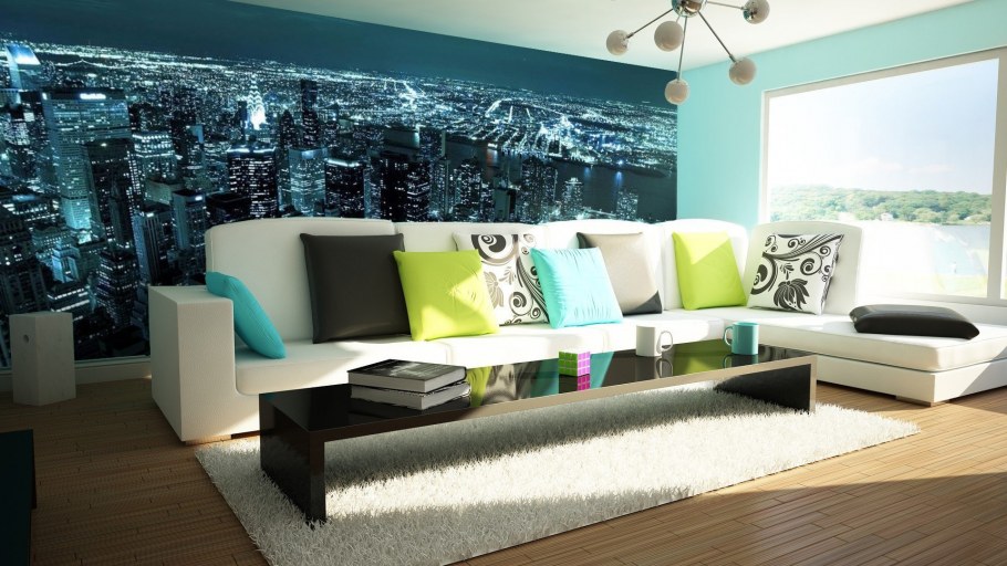 Малиновые стены в интерьере