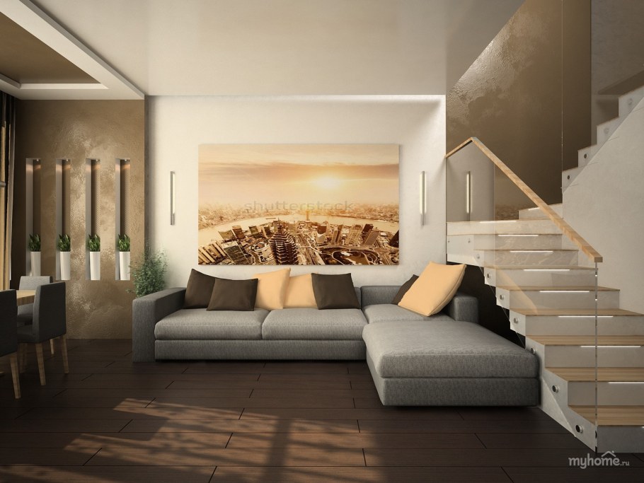 Интерьер частного дома 160 кв