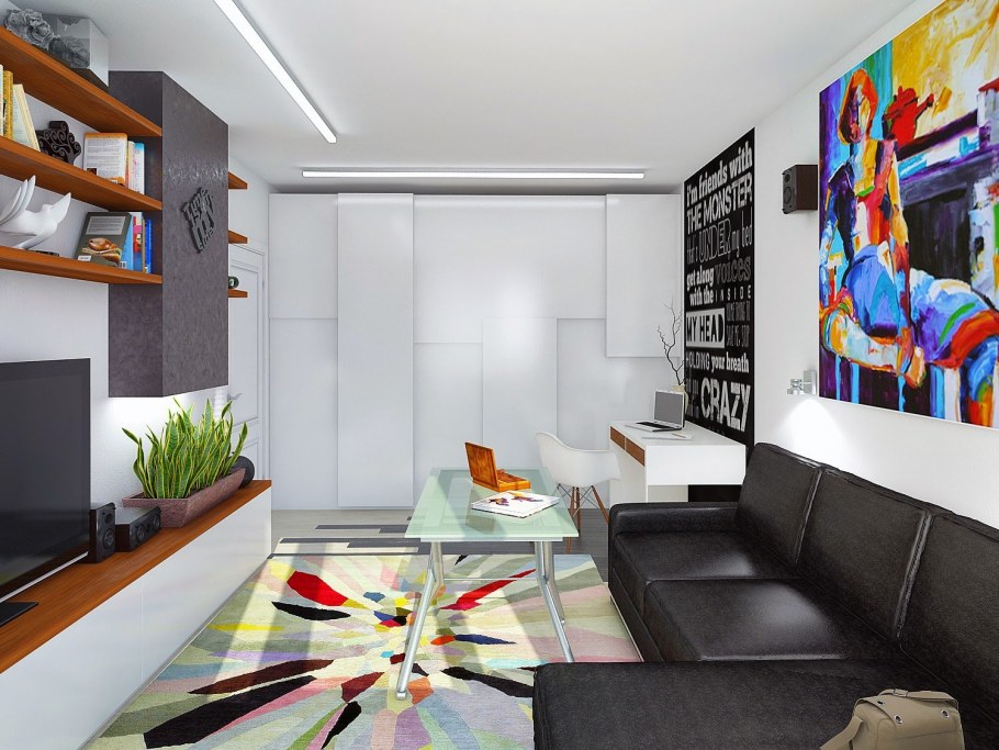 Дизайн квартиры с мезонином 2020