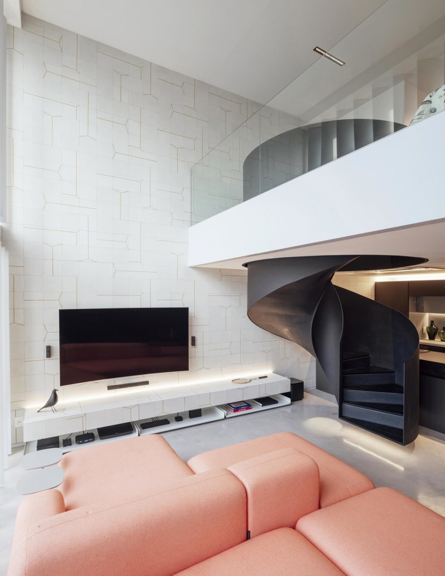 Нью Йорк one 57 квартиры гостинная