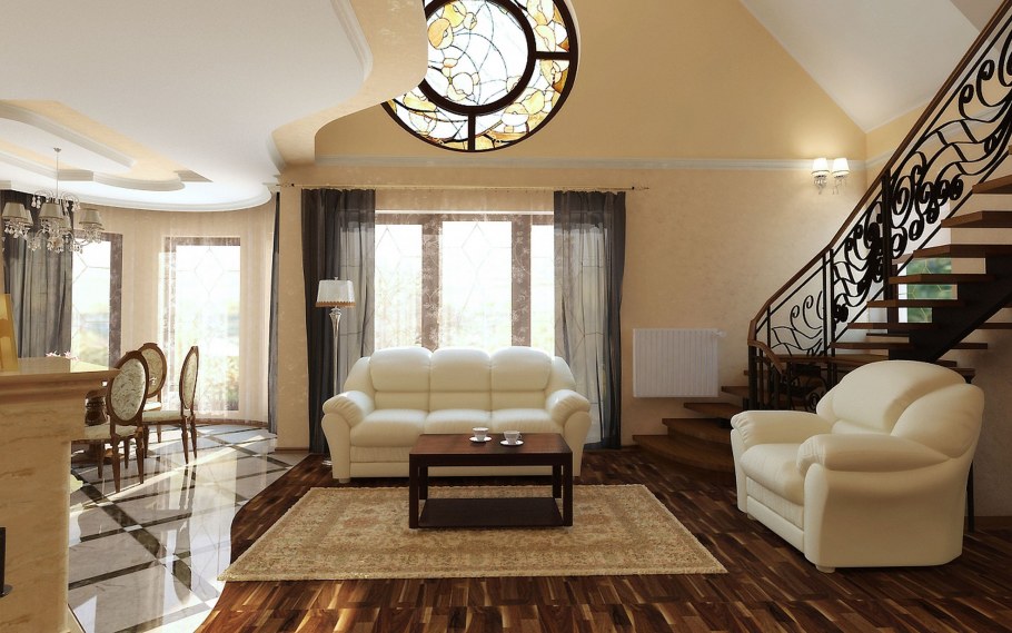 Гостиная в частном доме интерьер