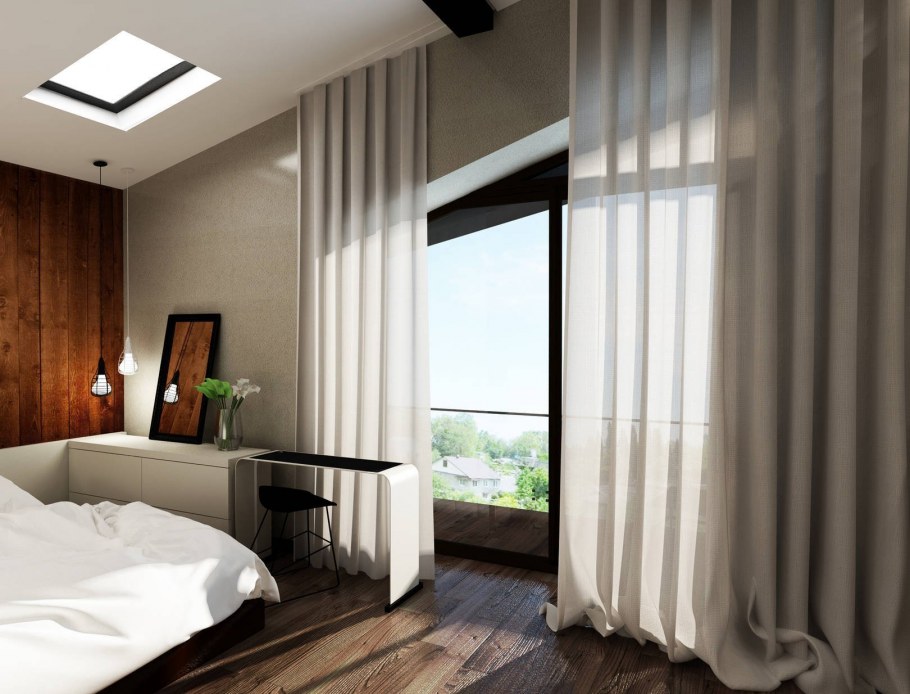 Угловая спальня с тремя окнами