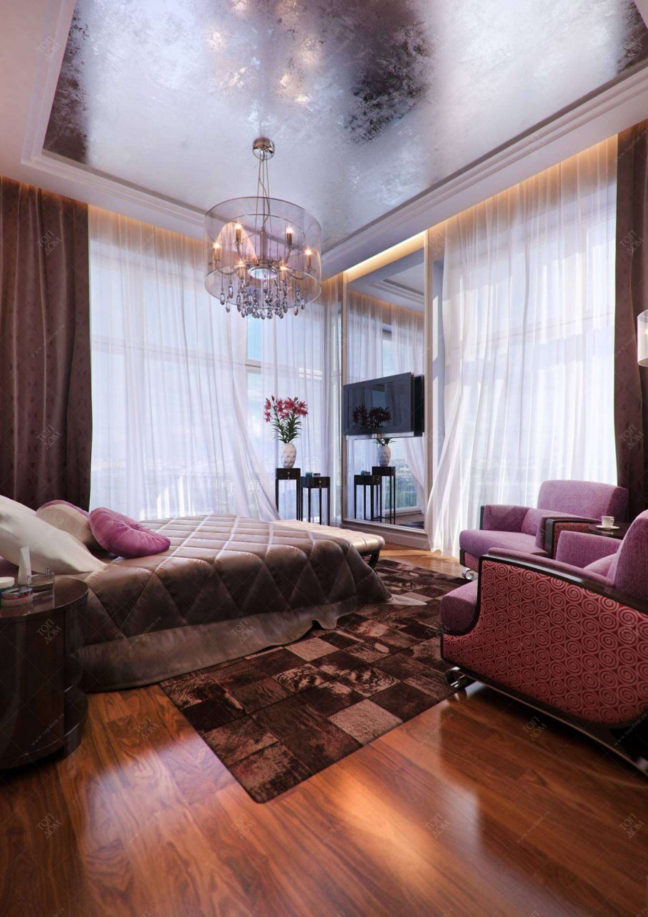 Шторы на панорамные окна в гостиной