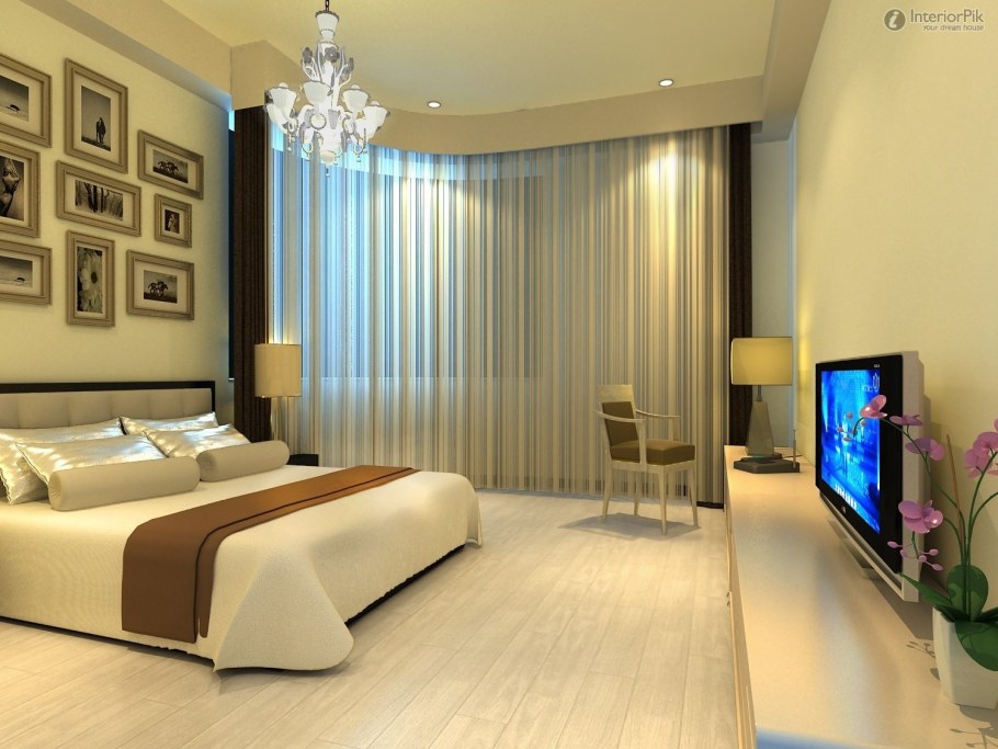 Фисташковые шторы для спальни