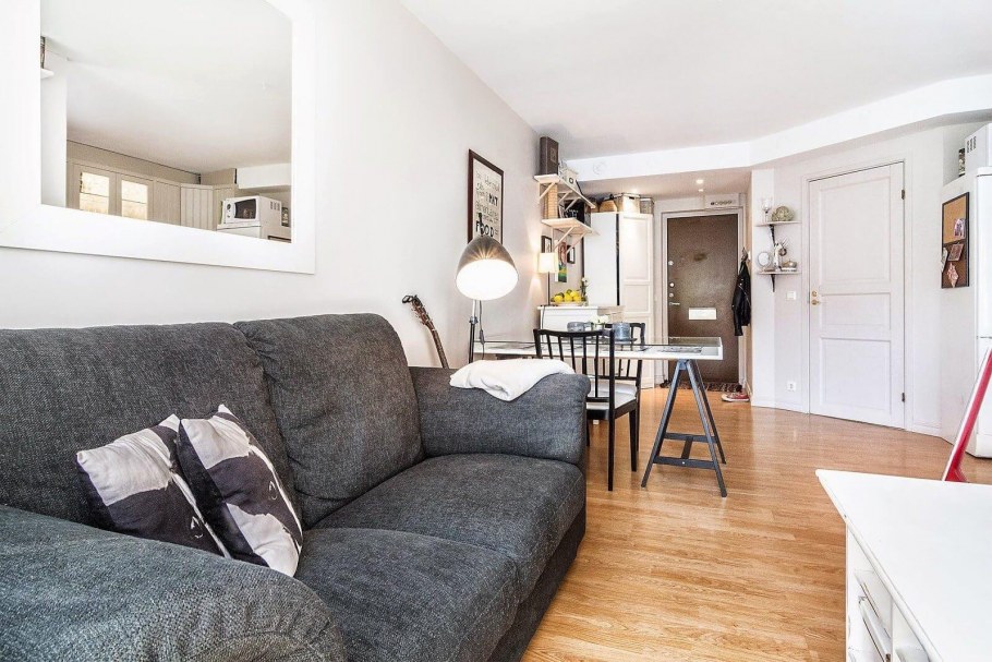 Интерьер студии 31 кв м