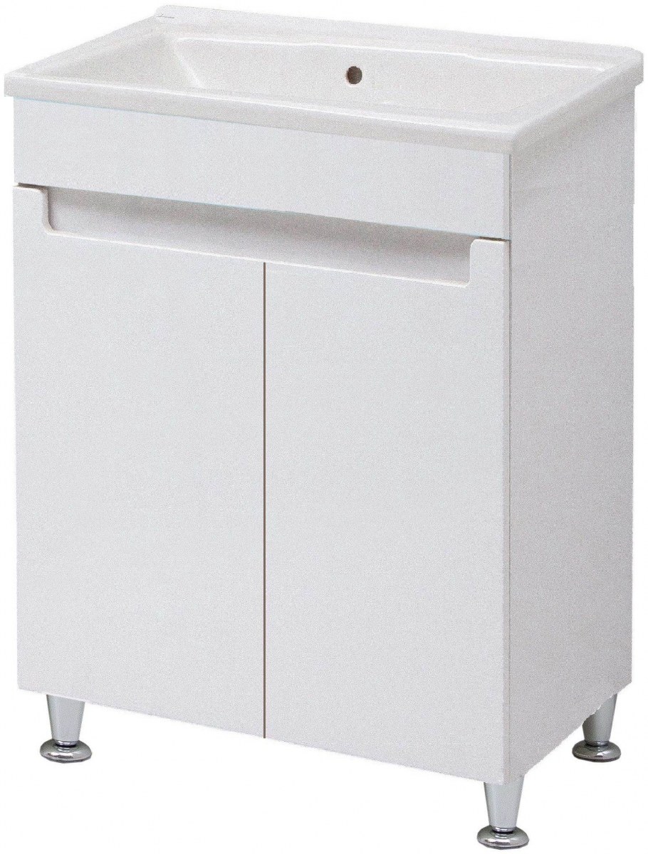 Комплект тумба Эмилия White 80 с умывальником "Кантэ 80"