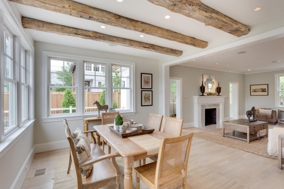 Потолочные балки в интерьере