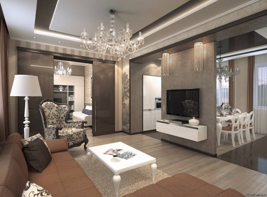 Гостиная в обычной квартире