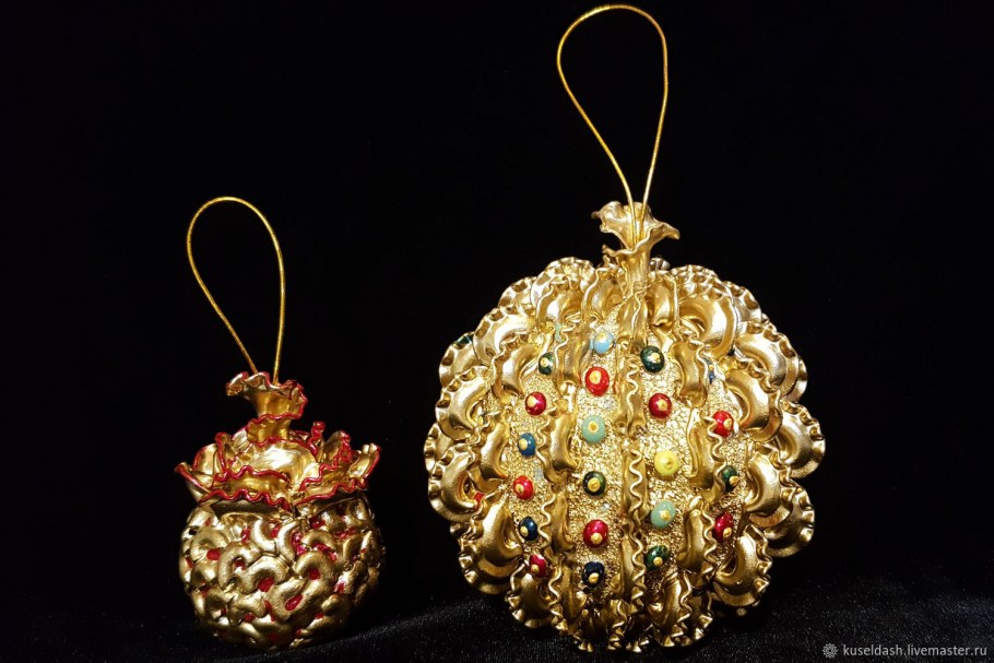 Елочные шары из ткани