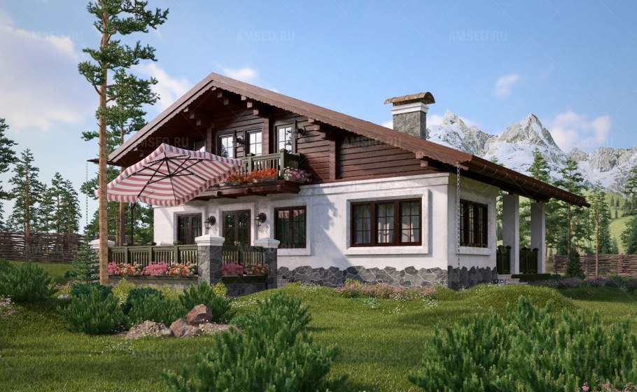 Каменный фасад Шале