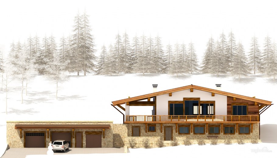 Комбинированный дом "Шале мини-3"