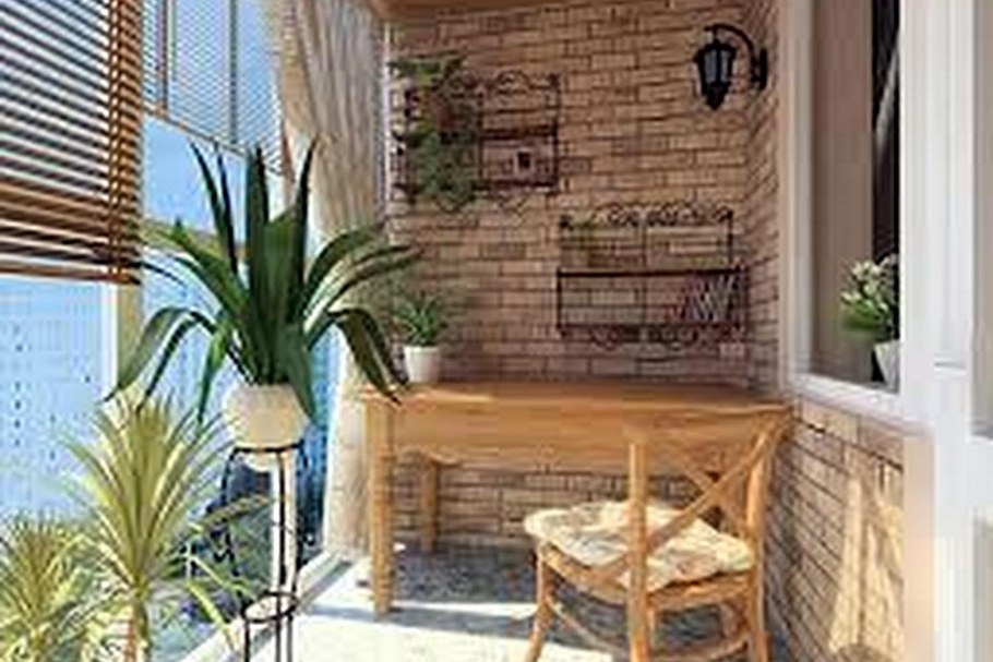 Стеллаж на балкон в стиле лофт