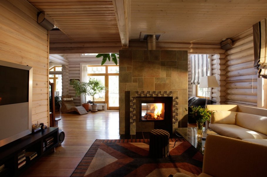 Финский домик внутри