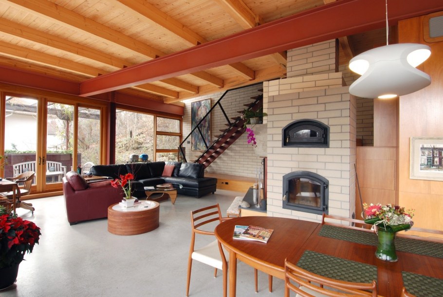 Печка в деревянном доме