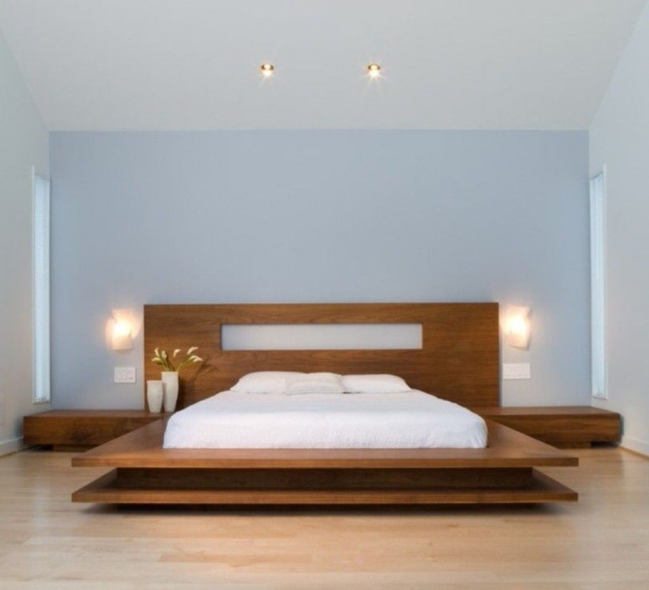 Деревянная парящая кровать