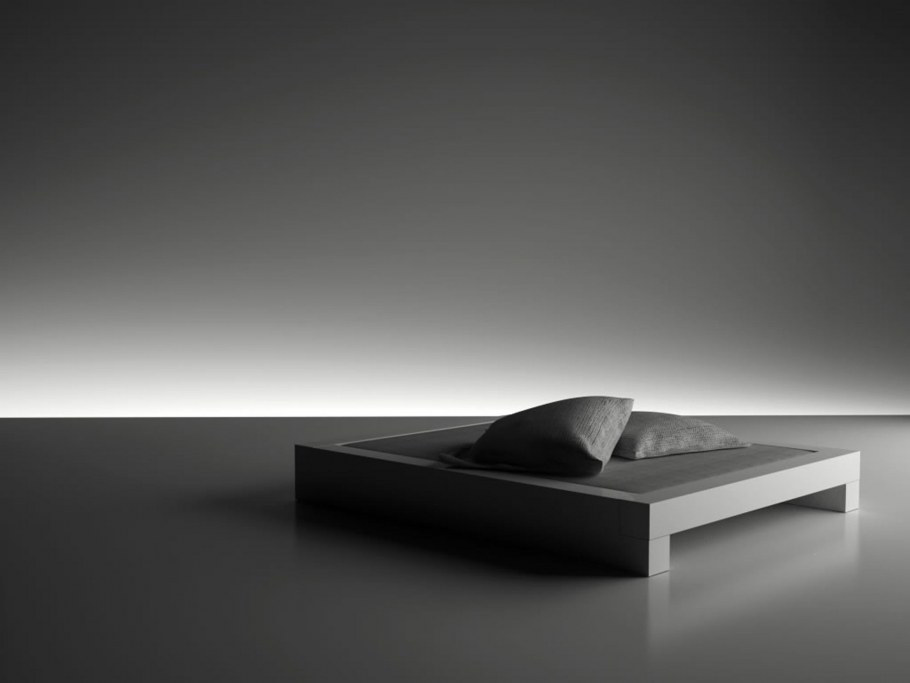 Современная низкая кровать