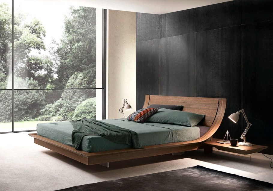 Деревянная кровать в стиле Минимализм