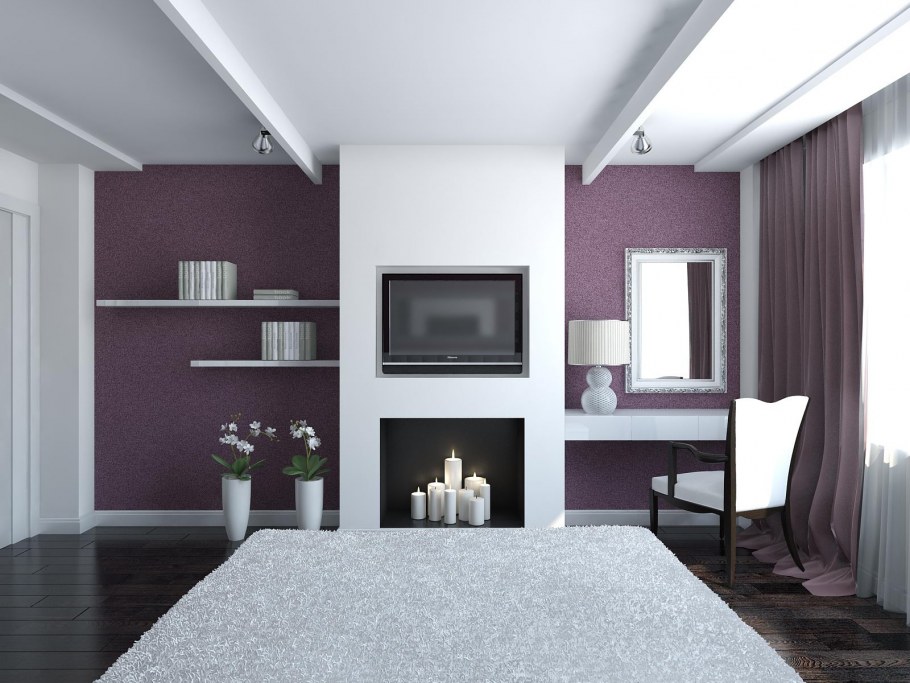 Бежевая гостиная с белой мебелью