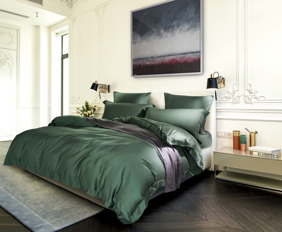 Анабелла постельное белье зеленое