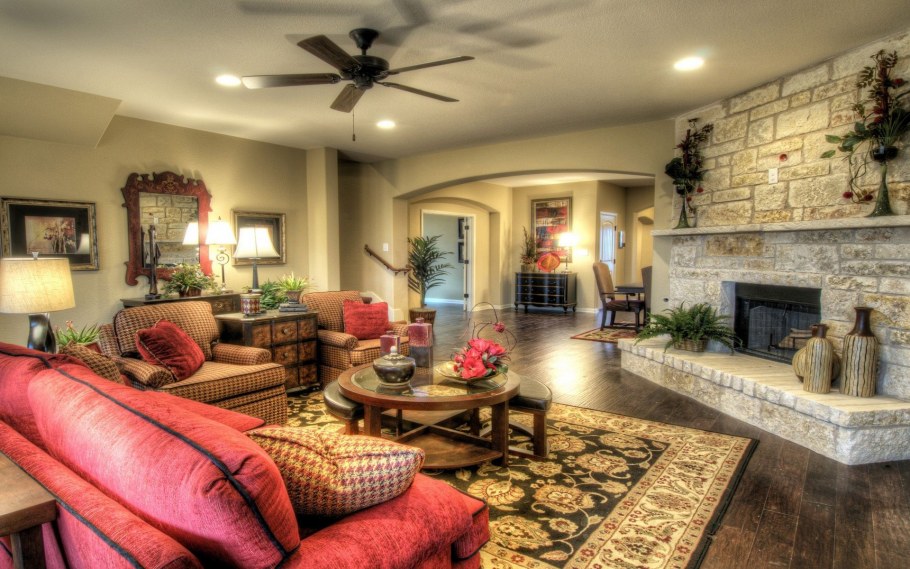 Гостиные с камином