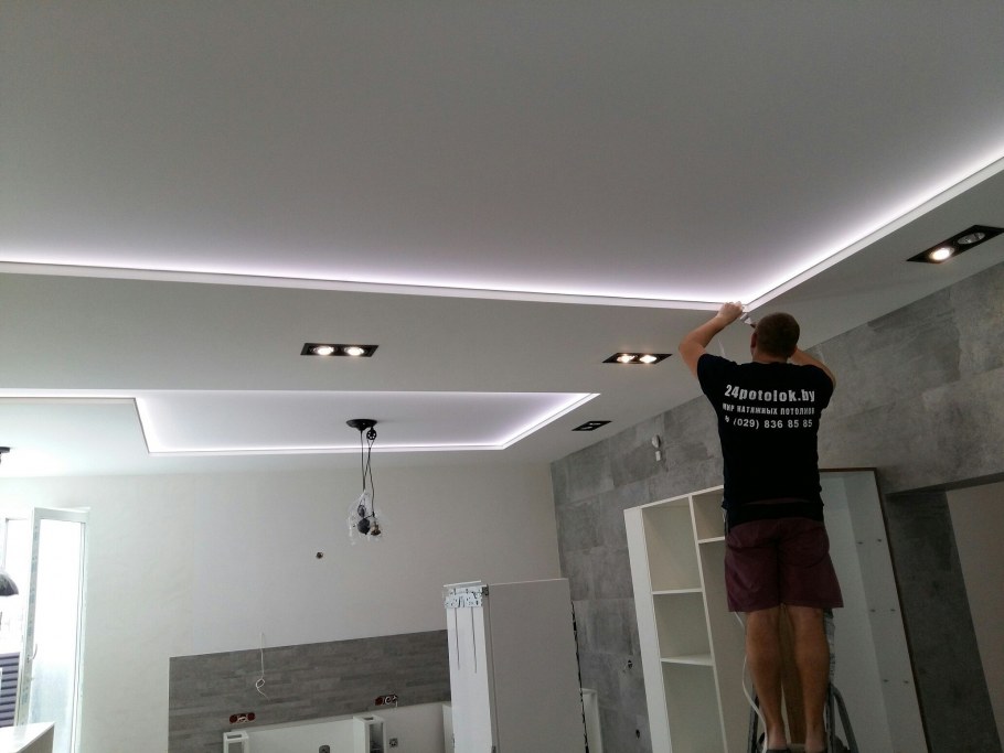 Натяжной потолок с эффектом парения