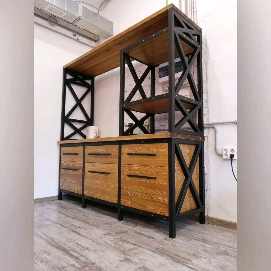 Кухонная мебель в стиле лофт