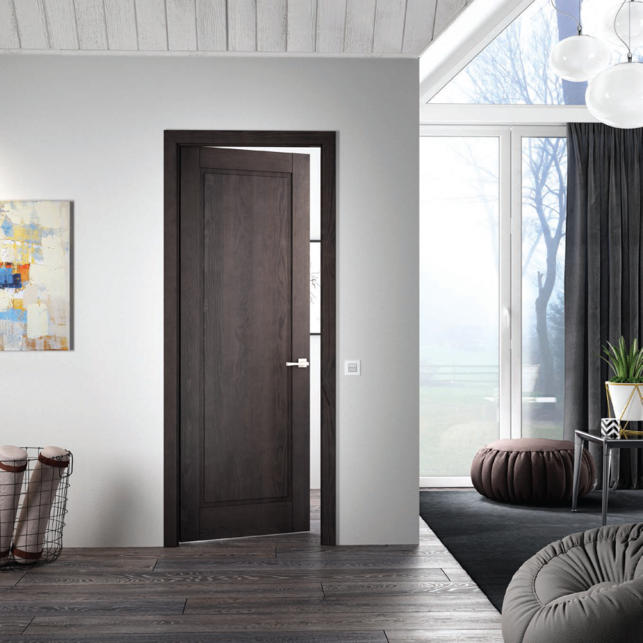 Дверь межкомнатная остеклённая Фортуна 60x200 см, ПВХ, цвет венге