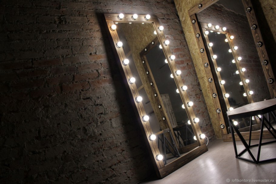 Ростовое зеркало в стиле лофт