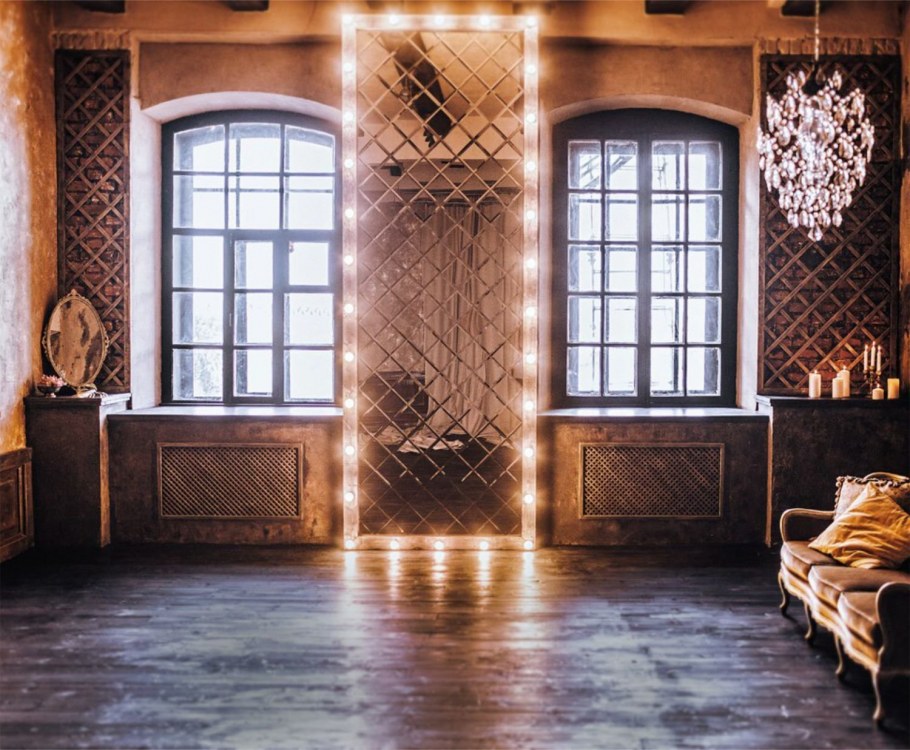 Зеркальное панно лофт